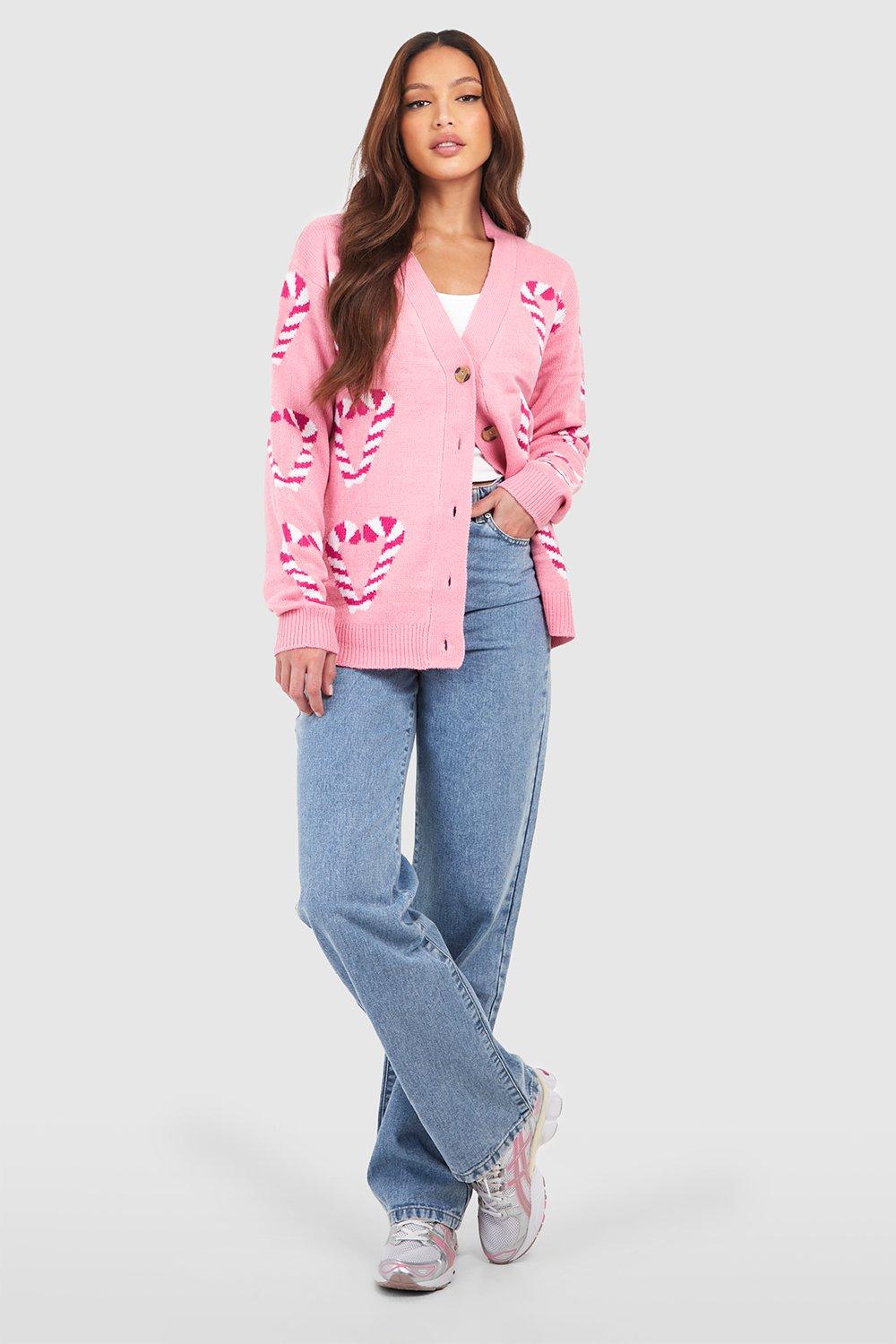 Boohoo pink clearance cardigan